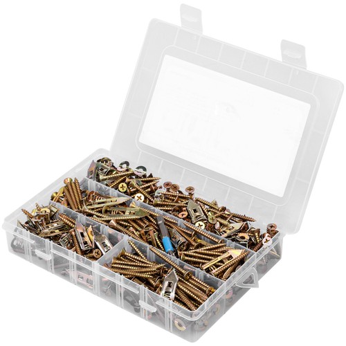 Expansion Wall Anchors Set Solid Plated Steel Self Drilling Drywall Anchors - Picture 10 of 11