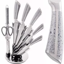 Mayer & Boch 8 Piece Stainless Steel Knife Set with Rotating Stand