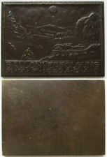 seltene Bronze Plakette Ballonverfolgung M.V.F. 1926 ADAC (141031)