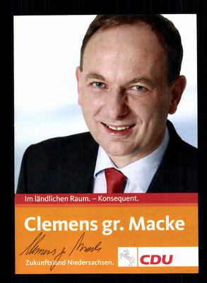 Clemens Macke Autogrammkarte Original Signiert  ## BC 94587