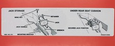 Nos Oem Jack Storage Instruction Decal Sticker For 1984-2001 Xj Jeep Cherokee Nos Oem Jack Storage Instruction Decal Sticker For 1984-2001 Xj Jeep Cherokee