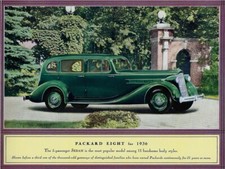 1936 Packard Eight Automobile New Metal Sign:  5 Passenger Sedan Pictured