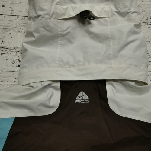 Nike ACG Jacket Womens Small (4-6) Blue Brown Windbreaker Shell Zip Pockets - Picture 8 of 11
