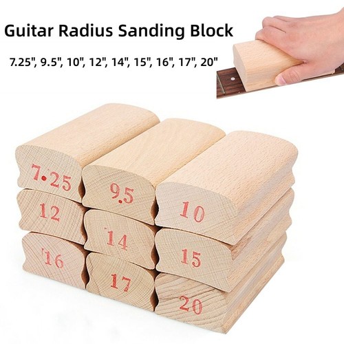 7,25-20 Zoll Gitarrenradius Schleifblock Griffbrett Bund Gitarrenbauer Nivellierwerkzeug Holz - Bild 2 von 15