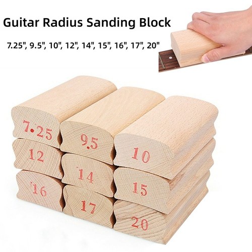 Wooden Guitar Radius Sanding Block Fret Leveling Fingerboard Luthier Tool - Afbeelding 1 van 16