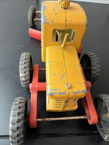 Vtg Hubley Steerable Yellow Diesel Road Grader working Scraper & Sterring USA - Picture 9 of 24