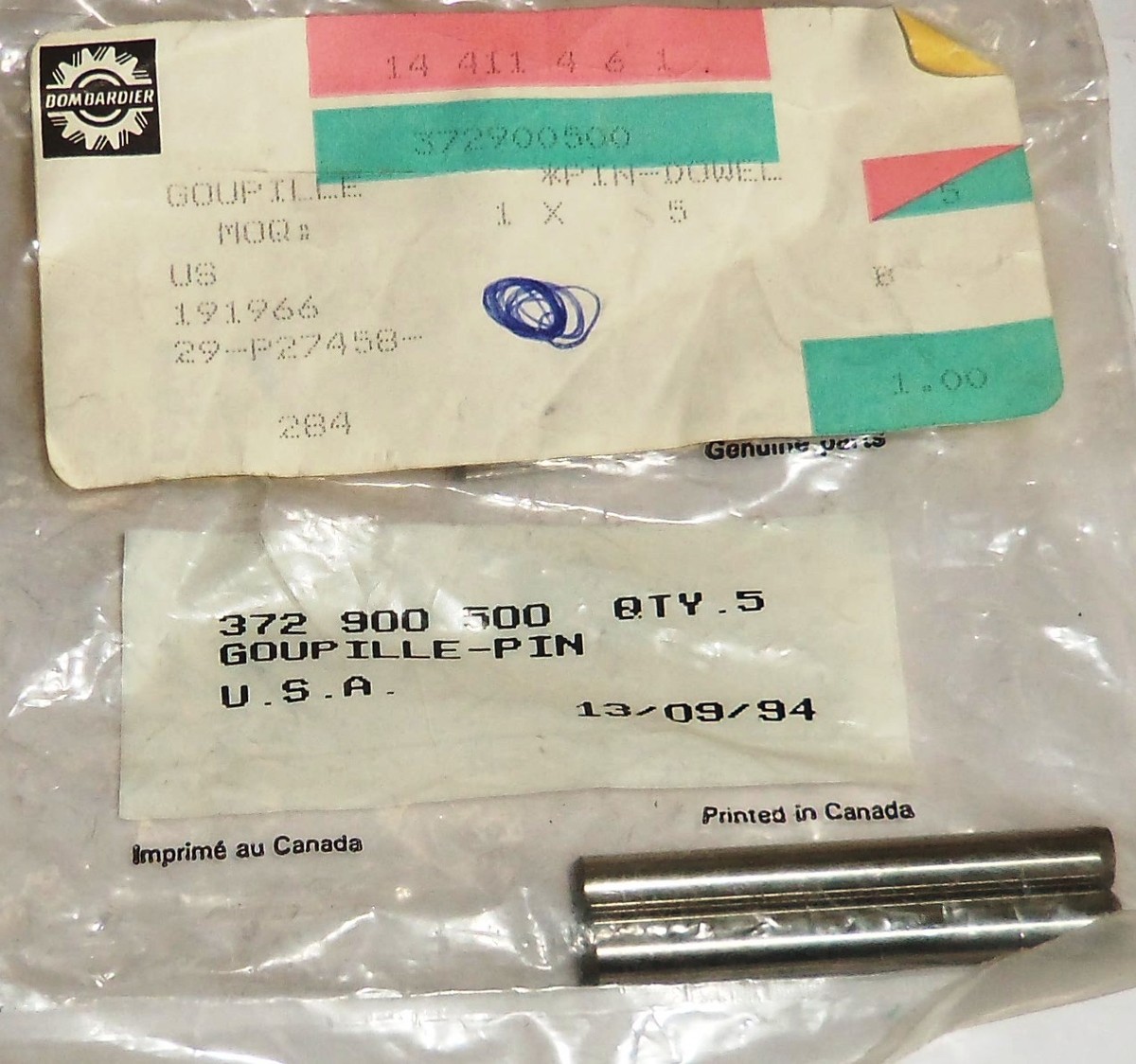 KT様 BRP NOS OEM SEA DOO PWC PIN CLUTCH DOWEL PIN PACK 2 372900500 | eBay