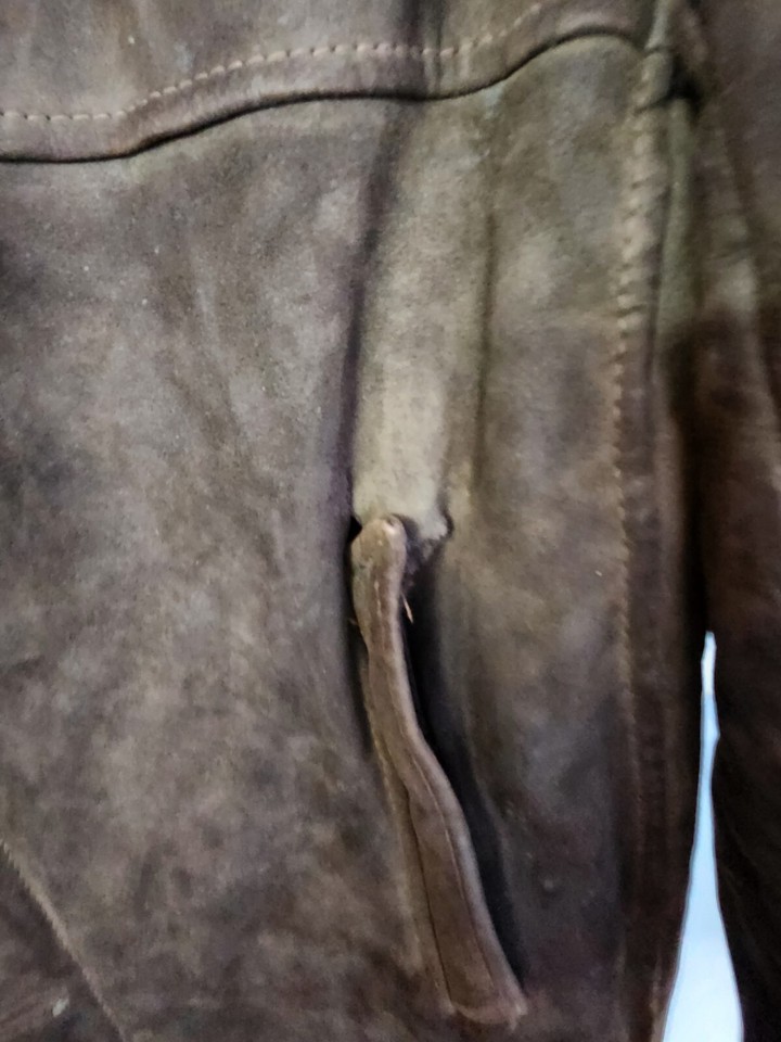 Vintage Sheepskin Coat Size L Chocolate Fur Shearling Lined