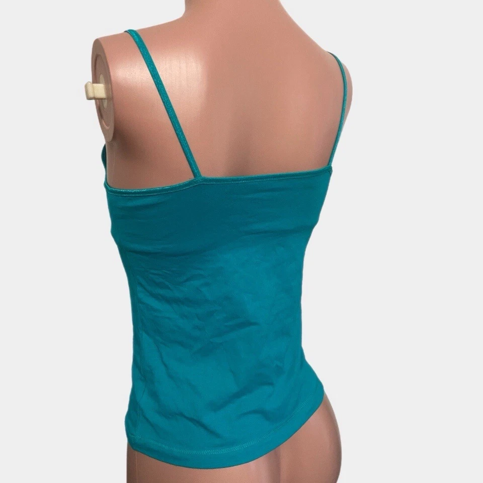 Teal Cami Tank Top Built In Shelf Bra Cami Nwts Xl Y2K Casual Weekend Glamping - Image 3 of 3