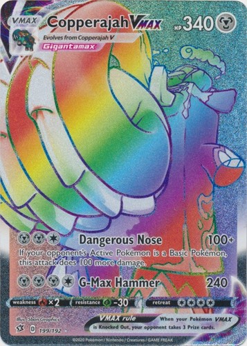 Copperajah VMAX 199/192 Secret Rare Rebel Clash Pokemon TCG