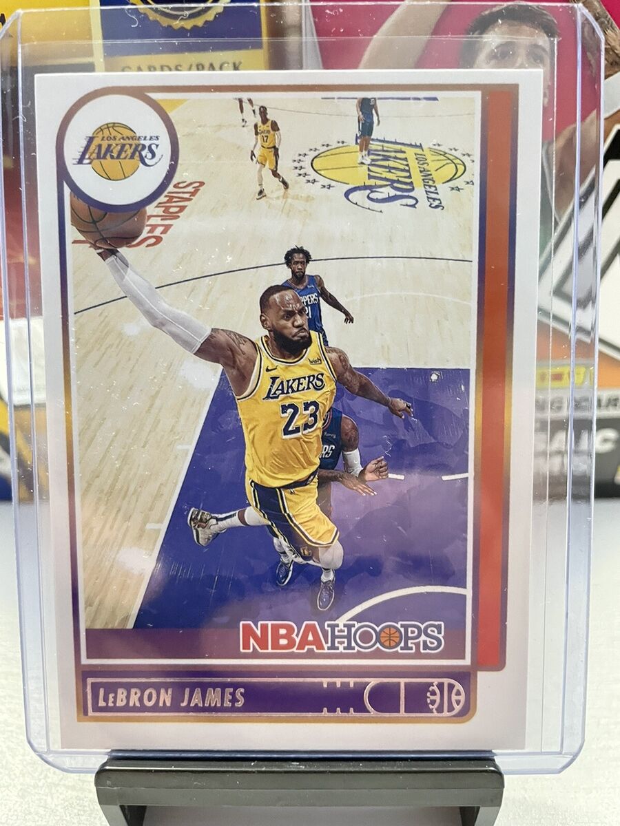 2021-22 Panini NBA Hoops LeBron James Base Card #136 Lakers 2021-22 Panini NBA Hoops LeBron James Base Card #136 Lakers