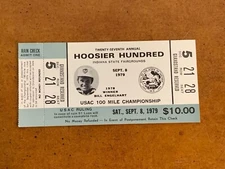 1979 Hoosier Hundred USAC Championship Racing Full Ticket Winner Bobby Olivero 