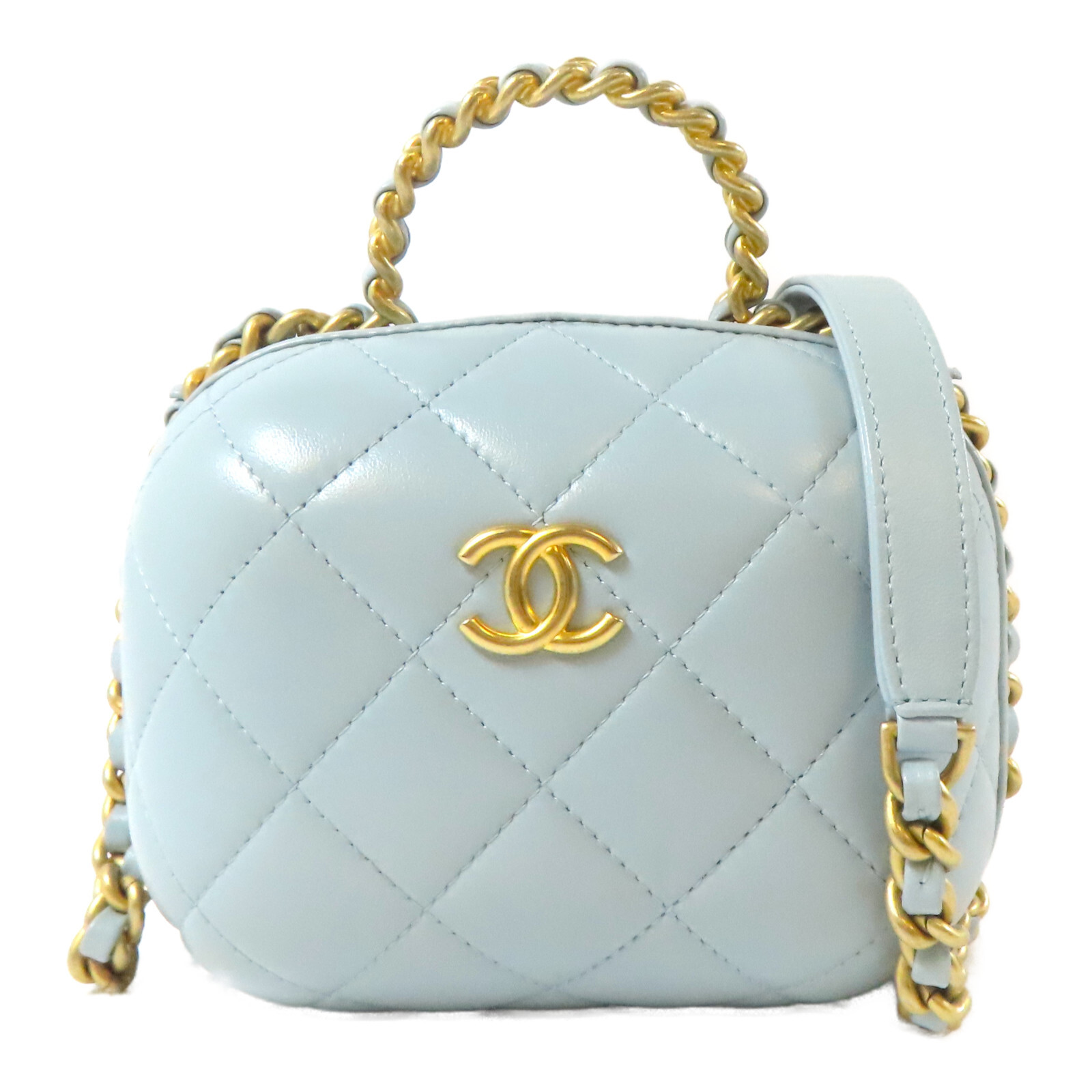 15% OFF Chanel Quilted GHW CC Bubble Vanity Chain Shoulder Bag AS1161