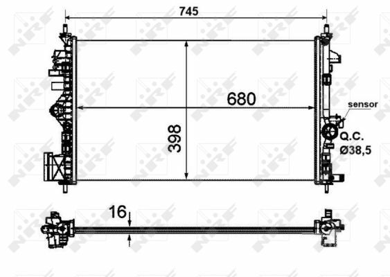 NRF 53773 KüHler, Motor KüHlung FüR Opel, Saab, Vauxhall-image