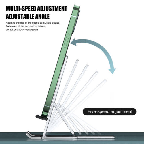 Premium Aluminium Desk Table Stand Holder for Mobile Phone Tablet iPhone iPad UK - Picture 5 of 15