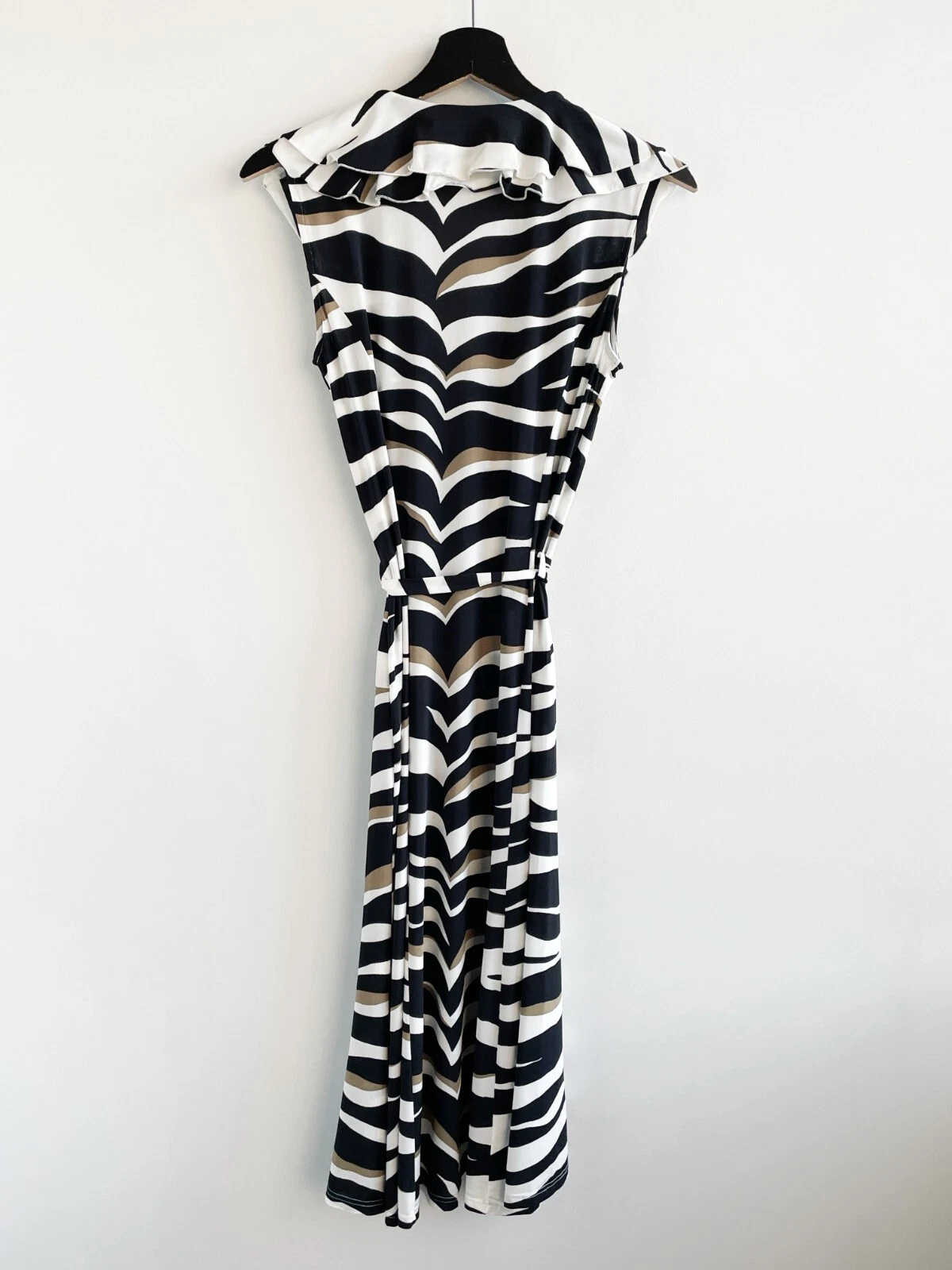 Abito Valentino anni 2000 stampa zebrata bianco e nero Taglia M (44IT)