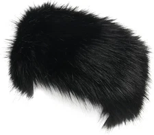 Faux Fur Headband with Stretch Women's Winter Earwarmer Earmuff