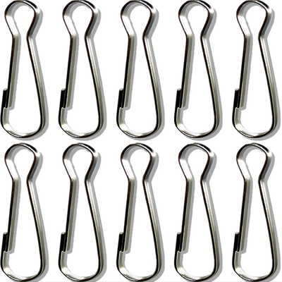 #ad 10 Pack 2 Inch Stainless Steel Flag Pole Snap Clips Hooks Flagpole Attachment $11.37