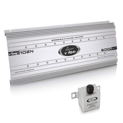 2 Channel Car Stereo Amplifier - 6,000 Watt Dual Channel Bridgeable w/Subwoof...
