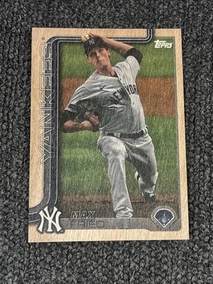 2025 Topps Series Two 609 Max Fried Wood Variation /25 SP YANKEES   