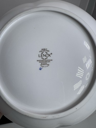 Lenox Bone China Hannah Platinum Round Serving Bowl 8.5” Never Used- New! - Picture 16 of 17