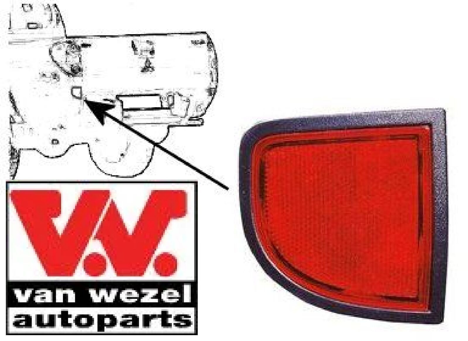 VAN WEZEL Rückstrahler links 3295929 für MITSUBISHI - Bild 2