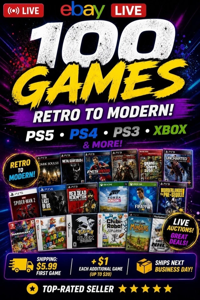 🔥 100 Games | Retro to Modern | PS5 • PS4 • PS3 • Xbox & More! 🔥