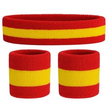 Sweatband Set Sports Headband Wristband Set Sweatbands Terry Cloth Wristband Wri