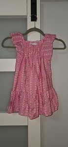 Zara Kids Girls Gingham Smocked Dress Size 4 Ruffle EUC!