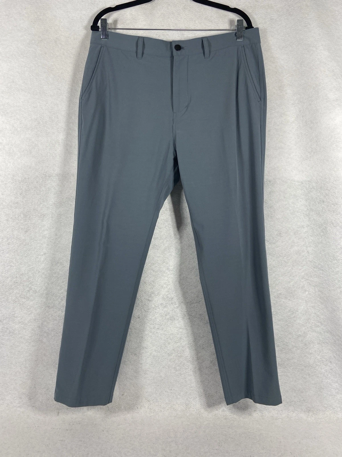 Free Fly Pants Men's 34x28 Gray Chino Straight Performance Lightweight Stretch