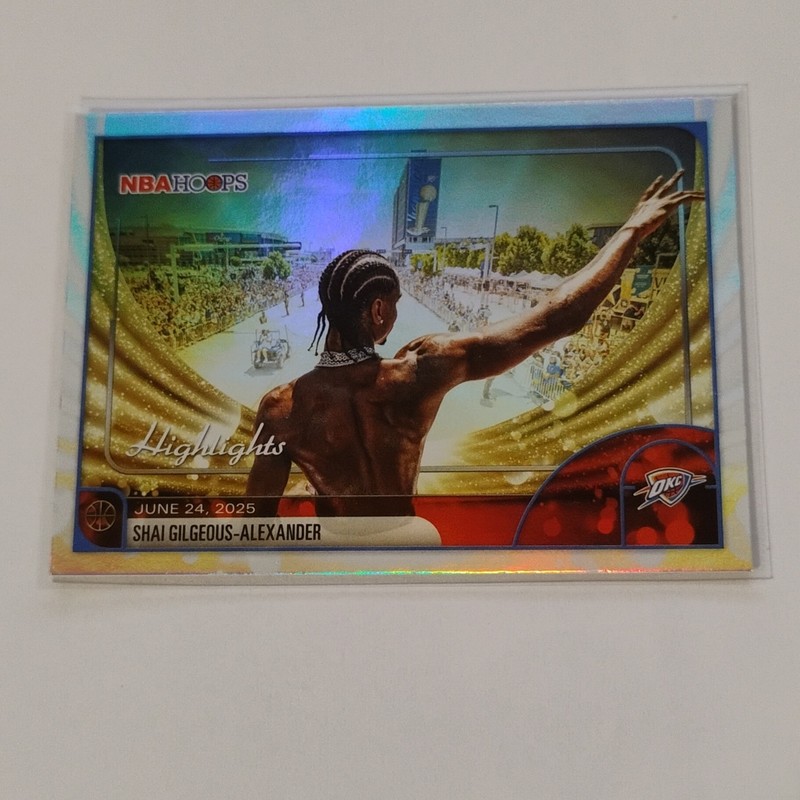 2025-26 Topps NBA Hoops Shai Gilgeous-Alexander Highlights #268 Thunder
