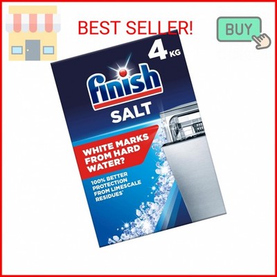 Finish, Dishwasher Salt, 4kg, Prevents Limescale and White Residue, Effective ag