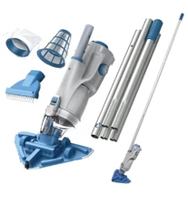 KOKIDO Xtrovac 320 Cordless Pool Vacuum XV320 – 72” Pole, 2 Heads, Filters- USED