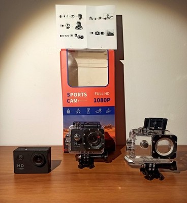 Sports Cam Full HD, wasserdicht (30 M), Multi Attack, schwarz