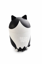 IKEA GREJSIMOJS Aufbewahrung mit Deckel katzenförmig schwarz weiß Katze NEU