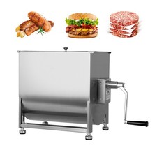 Hakka Manual Meat Mixer 60lb/30L, Fixed Tank 40L Stainless Steel Updated Comm...