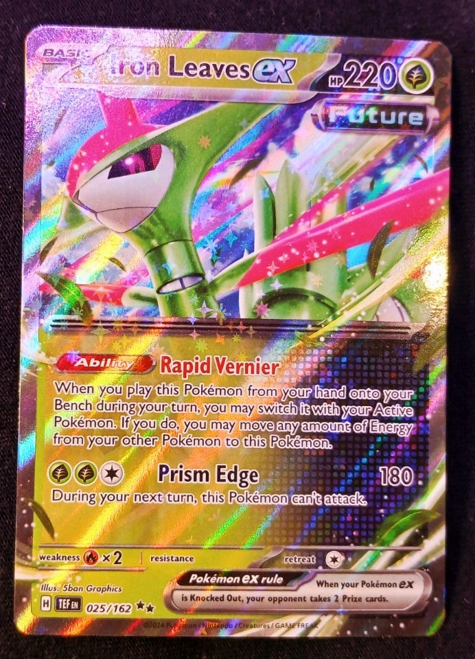 Iron Leaves ex 25/162 Pokémon TCG Temporal Forces NM Holo English Card