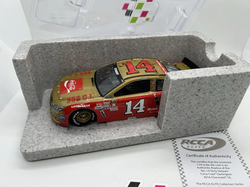 Tony Stewart 2016 #14 Coca Cola Coke Darlington Allison Throwback Elite 1 Of 275 - Image 2 of 4