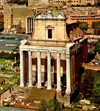 Vintage Postcard The Forum Rome Italy Columns Architecture Roman Ruins c1972