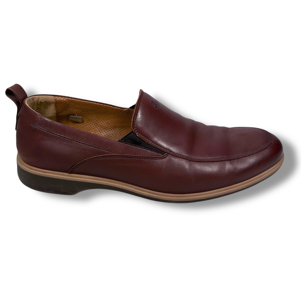 Amberjack Loafers Men's US 12 M Brown Leather Cap Toe Slip On