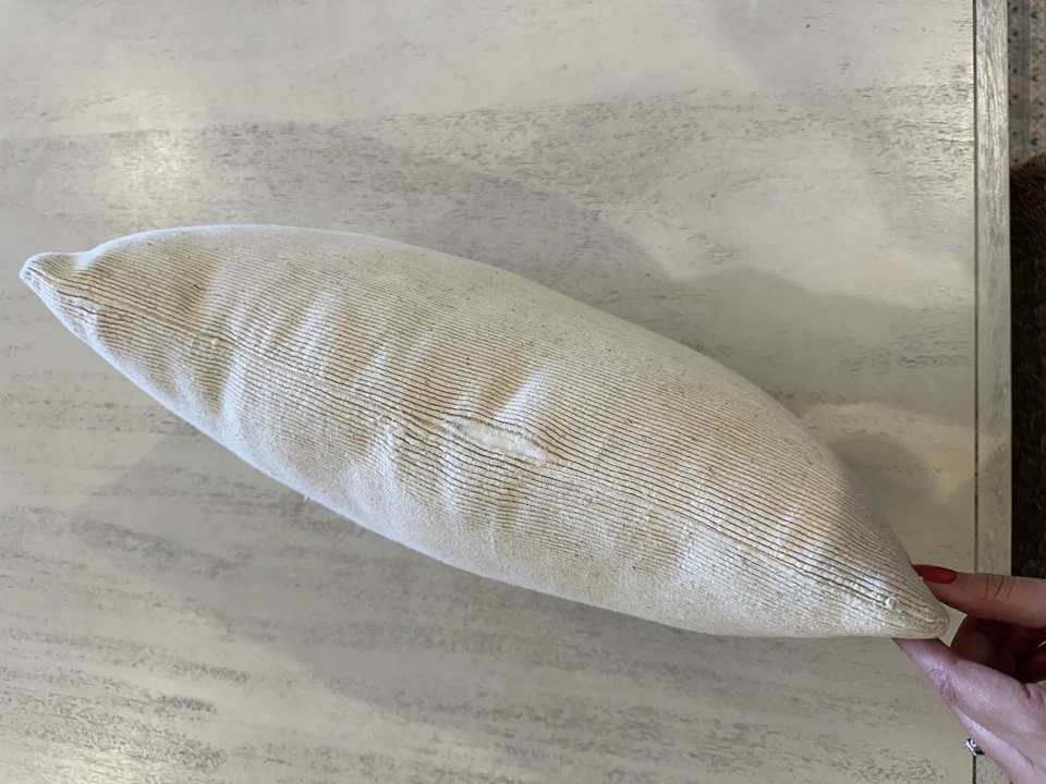 Restoration Hardware RH Cream Raw Silk Faille Lumbar Pillow Cover  13”x 21” READ - Image 2 of 4