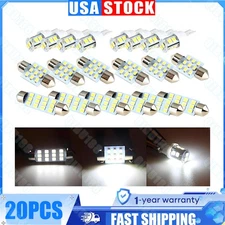 For Nissan 20pcs LED Interior Lights Bulbs Kit Car Trunk Dome License Plate Lamp