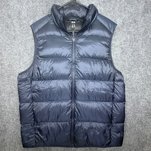 Uniqlo Mens Ultra Light Down Vest Medium Navy Blue Puffer Gilet 311-439807 image 2