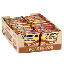 Maruchan Ramen Pork, Instant Ramen Noodles, Ready to Eat Meals, 24 Count