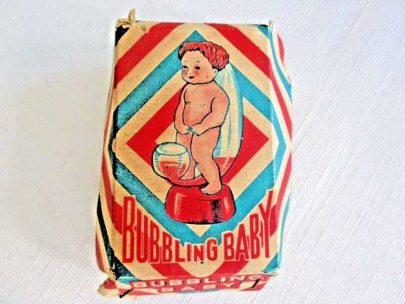 Vintage Bubbling Baby Toy 3-inch Figure in Original Box