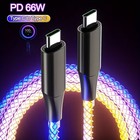 Type-C to Type-C Multi-Coloured RGB Flowing LED Cable Charging Multi Charger