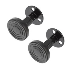 2pcs Metal Adjustable Bed Frame Fixer Bedside Stopper Anti Shake Black Tool