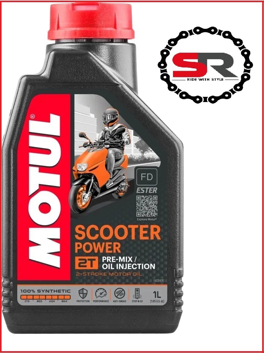 OLIO MOTUL 2T SCOOTER POWER LUBRIFICANTE 100% SINTETICO 2 TEMPI