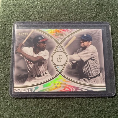 Topps Hank Aaron Autographed Baseball Sports Trading Cards for