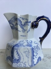 Vintage K & Co Late Mayers jug Blue & White Dragon Octagonal Creamer